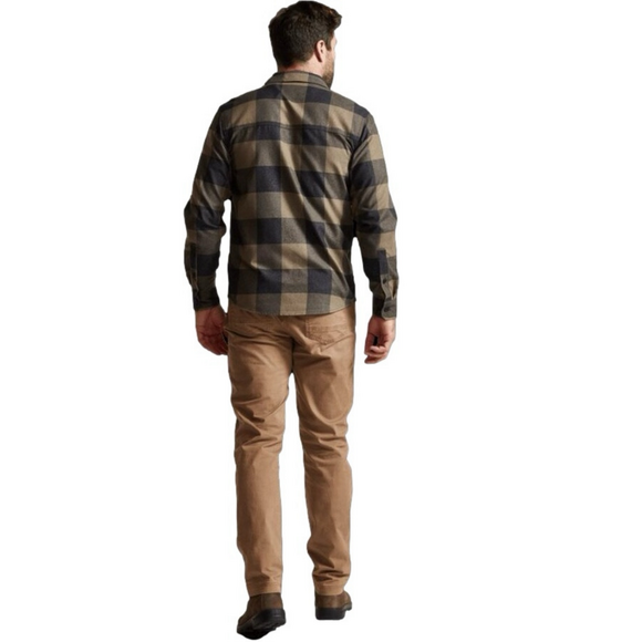 NEW SITKA Mens Ashland Lightweight Flannel Shirt Size XXL Oak Fall Plaid - Picture 3 of 4